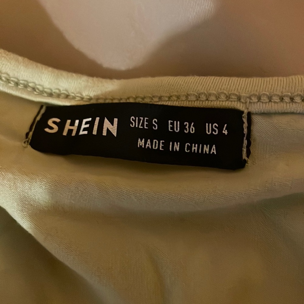 SHEIN, sage green crop top, new (has never been used)